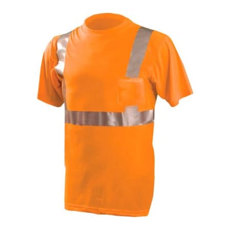 Occunomix OccuNomix Standard Wicking T-Shirt W/ Pocket, Class 2, ANSI, Hi-Vis Orange, XL, LUX-SSETP2-OXL LUX-SSETP2-OXL